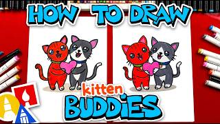 how draw kitten buddies