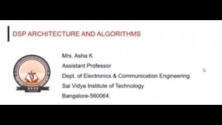DSP Building Blocks DSPAA M2 C2