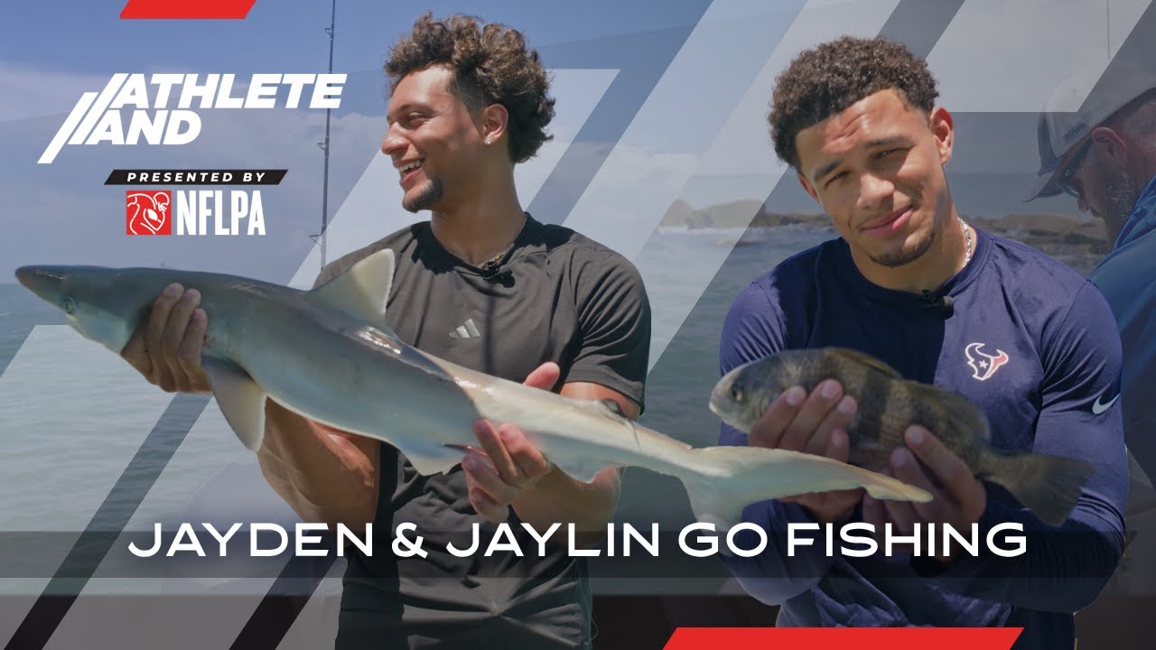 AthleteAnd | Texans rookies Jayden Higgins and Jaylin Noel go fishing with the NFLPA