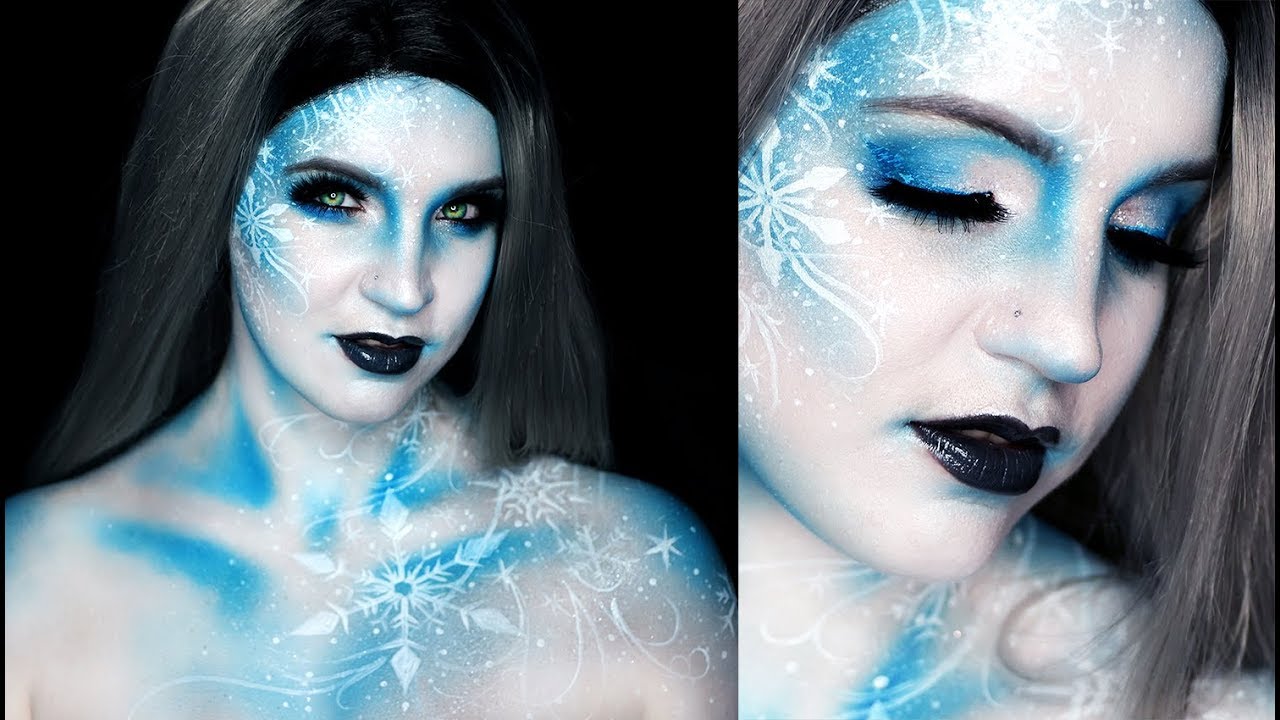 6. "Halloween Makeup: Blue Hair and Ice Queen" - wide 6