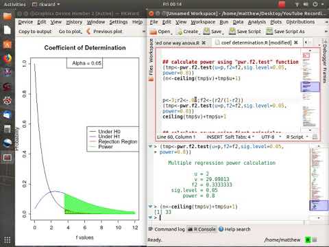 Power & Sample Size in R: Multiple Correlation Coefficient - YouTube