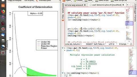 Power & Sample Size in R: Multiple Correlation Coefficient