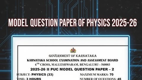 2nd puc physics model question paper 2...2025-26