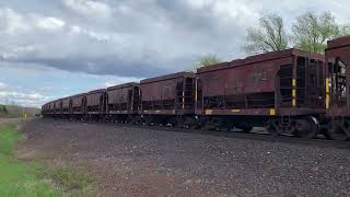 Illinois Central SD40-2’s and repowered DMIR SD45T-2 (SD40-3) with an empty ore train.