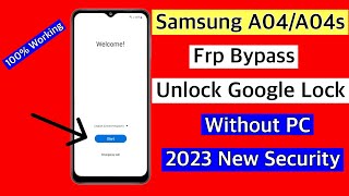 samsung a04/a04s frp bypass without pc || samsung a04/a04s remove google lock ||
