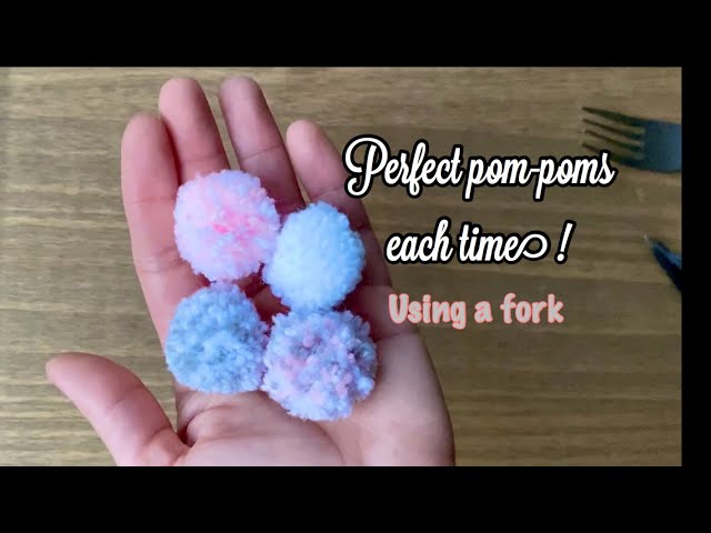 How to Make Mini Pom Poms with a Fork! - The Graphics Fairy