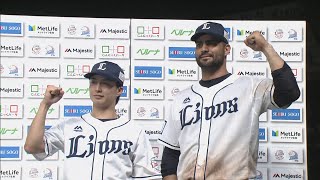 2020年9月25日 埼玉西武・メヒア選手 森脇亮介投手ヒーローインタビュー