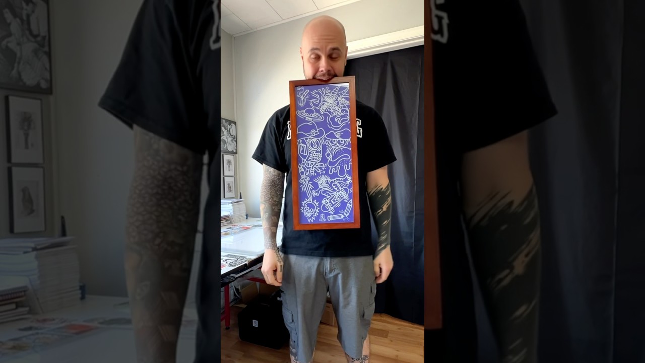 Tattoo Flash On Glass