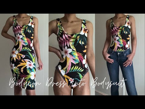 how to turn a bodycon dress into a top DIY Bodycon Crop Top and Skirt Set-(RYC) 3