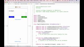 Facebook Login with Firebase and Swift -5- Implement FBSDKLoginButtonDelegate
