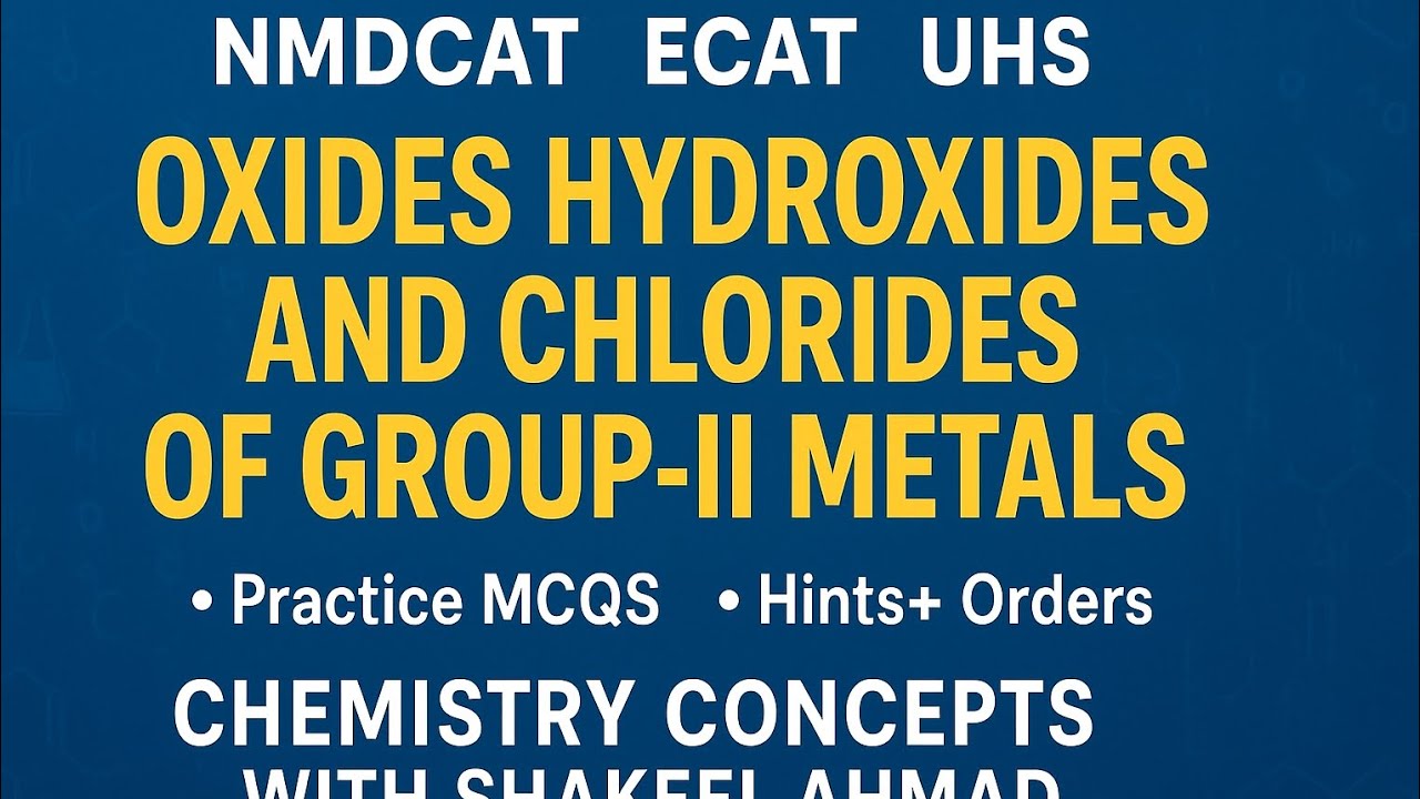 Oxides Hydroxides and Chlorides of Group-2 Metals
