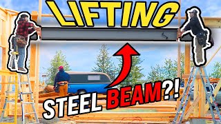 Easily Set BEAMS || Garage Door Framing! Garage addition pt 2