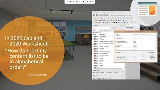 2020 Worksheet Tip: How to Sort Content List in Alphabetical Order