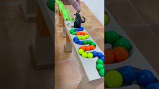 Marble Run ASMR ☆ HABA Wave Slope & Swirl Board, Milk Bottle #shorts #marblerun @marblesunsun