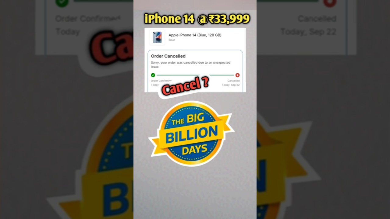 Flipkart big billion day iPhone order cancel | can Flipkart iPhone order cancel after shoping