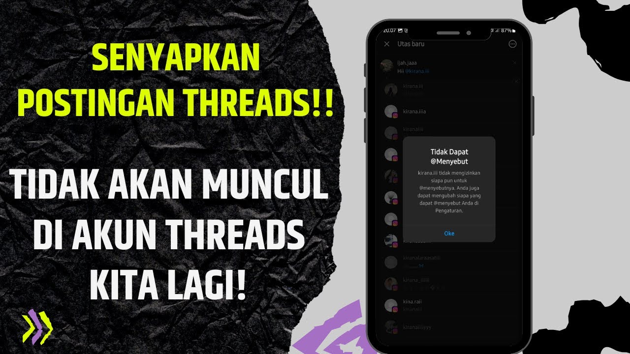 Cara Senyapkan Postingan Di Threads Instagram - YouTube