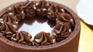 Coffee Chocolate Mousse Cake Recipe / Chocolate Biscuit Joconde