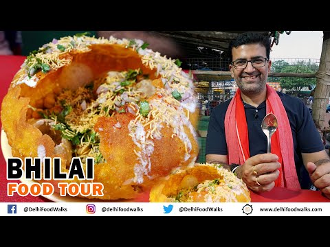 BHILAI-DURG Street FOOD Tour l Item BOMB Chaat + Best Ever RABRI & Royal Bhalla + DARLING Chicken