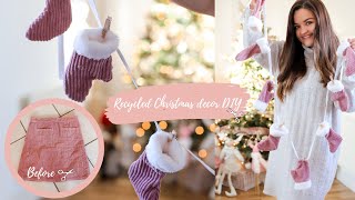 Recycled Christmas Decor DIY | Recycle an old skirt into Christmas decor