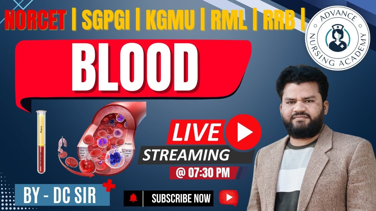 BLOOD | KGMU | SGPGI | RML | NURSING OFFICER | NORCET 