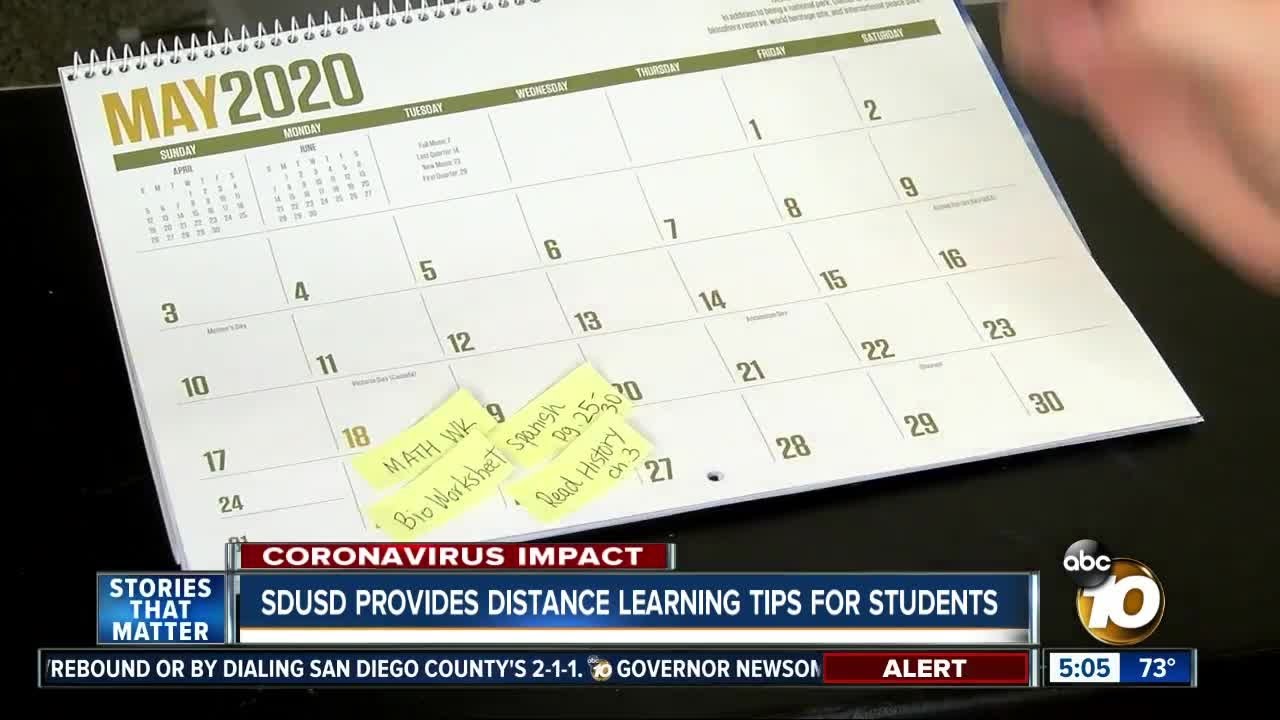 SDUSD provides distance learning tips for students - YouTube