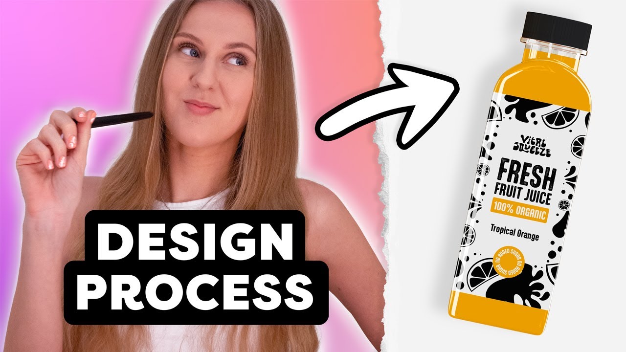 Organic Juice Brand Identity Process | Logo and Packaging Creation