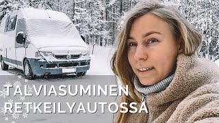 Voiko retkeilyautossa asua talvella? 🚐💨❄️🥶 Mun kokemuksia, MITÄ MUUT EI KERRO! Mitä ottaa huomioon?