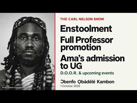 Ɔbenfo Ọbádélé Kambon on Carl Nelson: Enstoolment,…