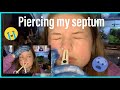 PIERCING MY SEPTUM AT HOME😱😱
