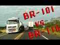 Diferenças da BR-101 com a BR-116 no estado BAHIA