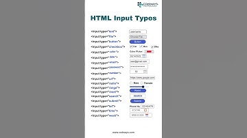 All HTML Input Types Explained🚀 | Web Development Basics