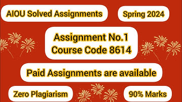 AIOU Solved Assignment No.1 Course Code 8614