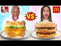 McDONALDS VS KFC REAL FOOD CHALLENGE!!