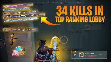 34 Kills In Top 17 Ranking Lobby | Killed All Mythic Pro Squads Lobby | MK Gaming
