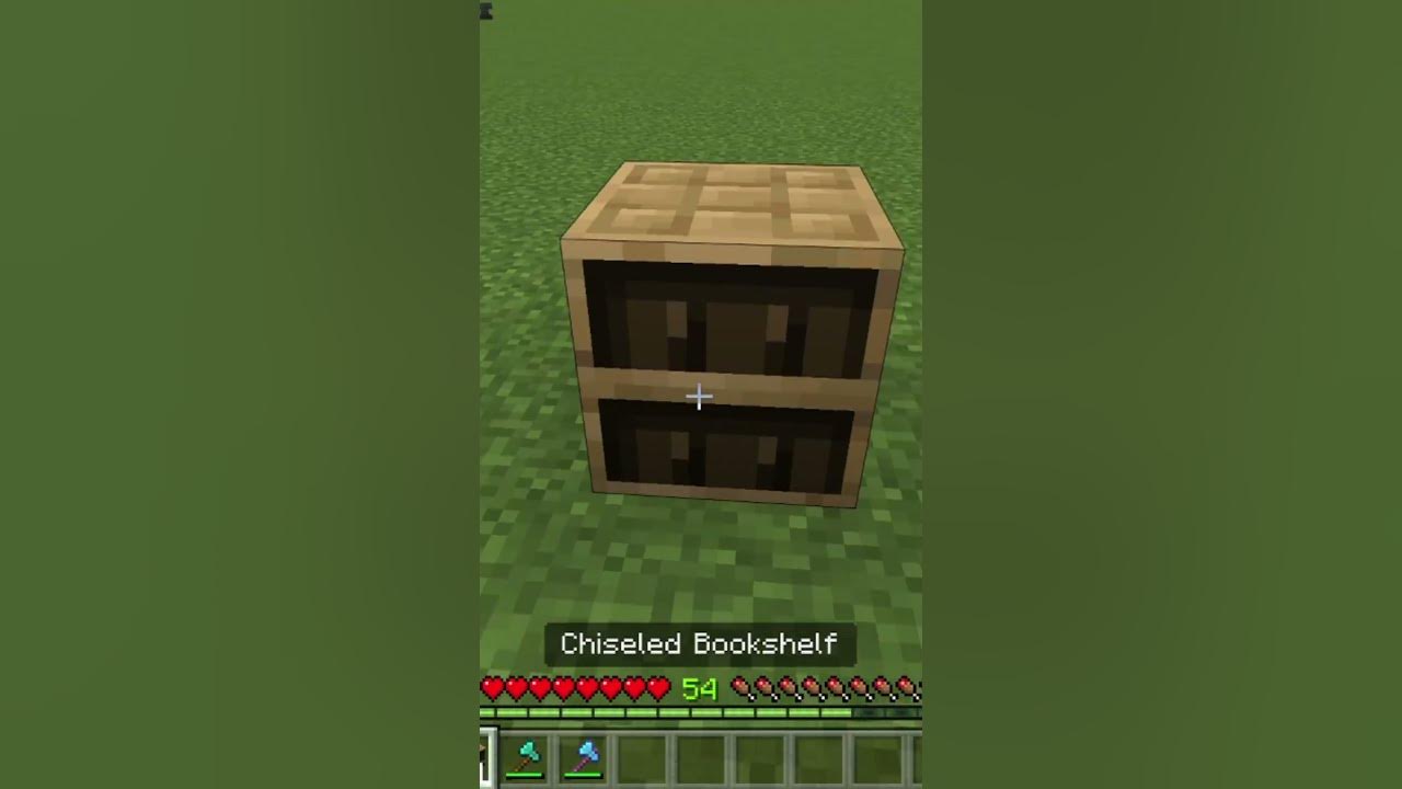 Minecraft Chiseled Bookshelf Secret Door Tutorial #short 
