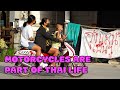 Thai Motorcycle Riders in Daily Life