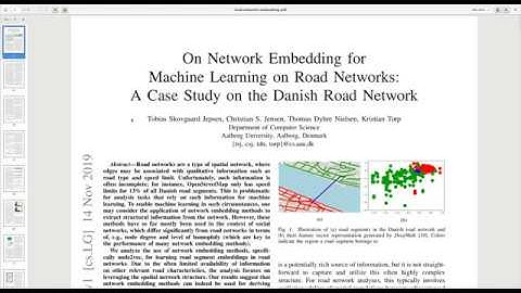 On Network Embedding for Machine Learning on Road Networks (Reading Papers)