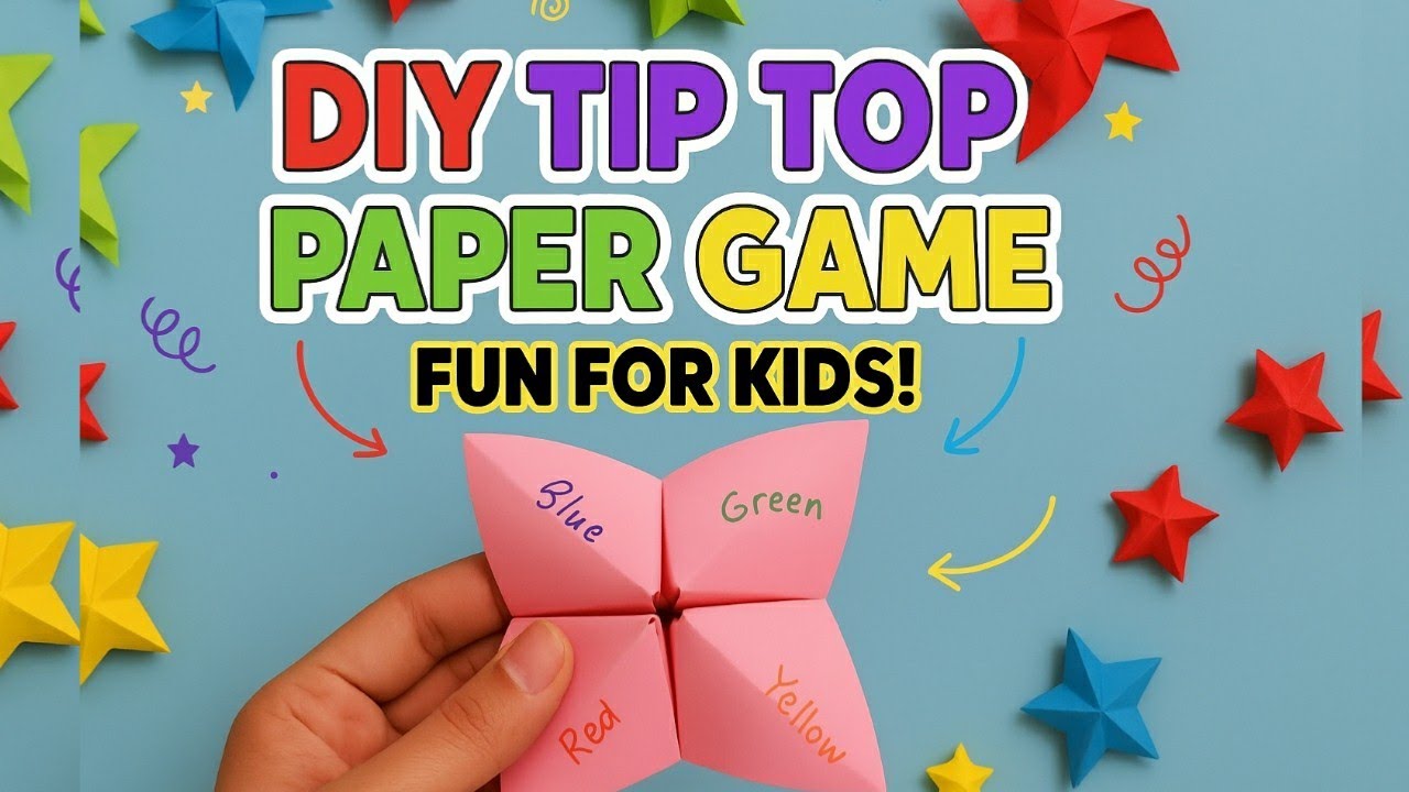 How To Make a Paper FORTUNE TELLER | EASY Origami | Tip Top Paper Game ...