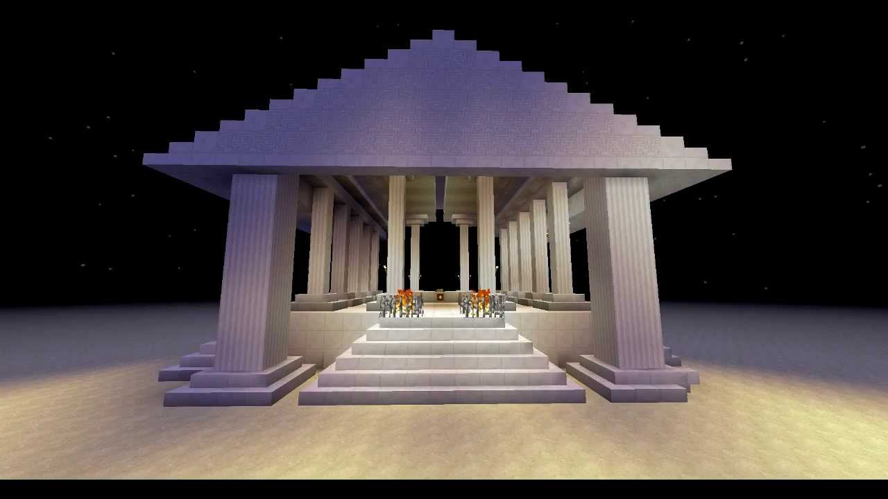 Minecraft 1.5.2 - Greek Temple with QUARTZ! - YouTube