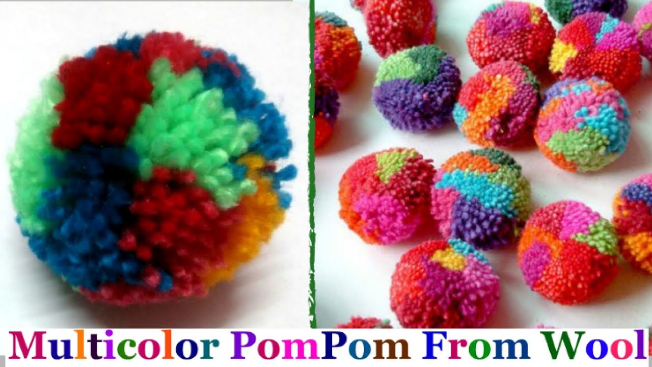 How to make a multi-coloured pom pom - Sweet Paprika Designs