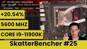Core i9-11900K Overclocked to 5600 MHz With ROG Maximus XIII Apex & Intel Cryo | SkatterBencher #25