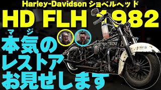 【H-D FLH 1982】ハーレーエンジン始動直前！