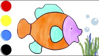 Ikan Berwarna-Warni - Belajar bahasa Inggris - Pelajari Warna - Pelajari Hewan