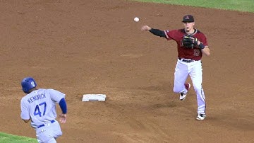 LAD@ARI: Segura starts a slick 4-6-3 double play