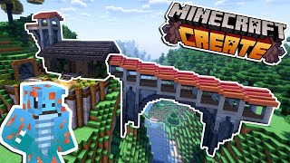 I built the PERFECT STARTER BASE using Minecraft Create Mod