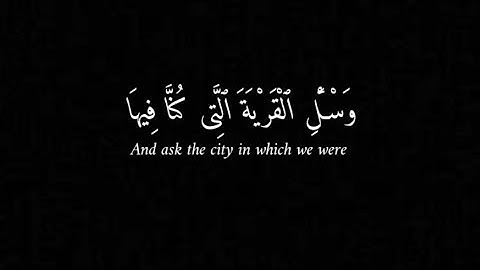 و سئل القرية التي كنا فيها و العير التي أقبلنا فيهاو إنا لصادقون 💚القارئ عبد العزيز سحيم #قران_كريم