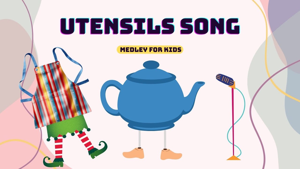 Kitchen Harmony Utensils Song Medley For Kids Animated video for