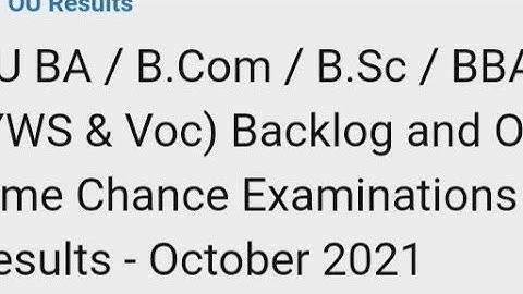 year wise results out#Osmania University#osmaniauniversity #exams #result