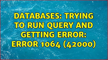 Databases: Trying to run query and getting error: Error 1064 (42000)