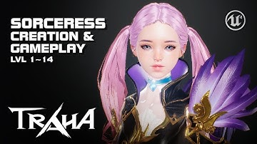 Traha - Sorceress Creation & Gameplay - Android on PC - Mobile - F2P - KR
